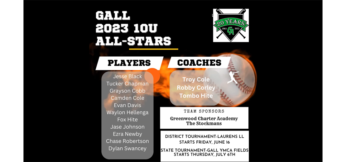 2023 GALL 10U All-Star Team